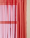 Editex Home Textiles Monique Sheer Window Panel, 58 by 84-Inch, Red