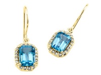 Genuine Blue Topaz Earrings by Effy Collection® in 14 kt Yellow Gold Genuine Blue Topaz Earrings by Effy Collection® in 14 kt Yellow Gold