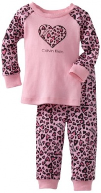 Calvin Klein Girls 2-6X Ck Infant 2 Piece Heart Set Calvin Klein Girls 2-6X Ck Infant 2 Piece Heart Set