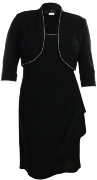 Short Ruffle Front Dress with Jacket Set Short Ruffle Front Dress with Jacket Set