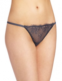 Calvin Klein Women's Eyelash Chantilly Lace Thong Calvin Klein Women's Eyelash Chantilly Lace Thong