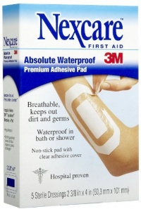 Nexcare Absolute Waterproof Premium Adhesive Pad, 2-3/8 x 4-5ct Nexcare Absolute Waterproof Premium Adhesive Pad, 2-3/8 x 4-5ct