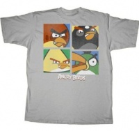 Fifth Sun Men's Angry Birds Frown Box T-shirt Fifth Sun Men's Angry Birds Frown Box T-shirt