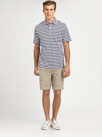 An updated version of your favorite classic jersey cotton polo, striped to perfection, with a two-button placket and chest patch pocket.Two-button placketChest patch pocketCottonMachine washImported An updated version of your favorite classic jersey cotton polo, striped to perfection, with a two-button placket and chest patch pocket.Two-button placketChest patch pocketCottonMachine washImported