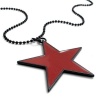 Atlas Jewels Men's Contemporary Stainless Steel Big Star Pendant Necklace