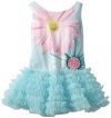 Kate Mack Baby-Girls Infant Dipped In Daisies Tutu Dress, Aqua, 12 Months