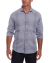 Perry Ellis Men's Long Sleeve Slim Ombre Check Shirt