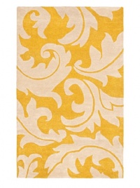 Safavieh Soho Collection SOH841A Handmade Gold and Ivory New Zealand Wool Area Rug, 5-Feet by 8-Feet Safavieh Soho Collection SOH841A Handmade Gold and Ivory New Zealand Wool Area Rug, 5-Feet by 8-Feet