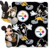 NFL Pittsburgh Steelers Mickey Mouse Pillow with Fleece Throw Blanket Set