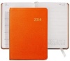 2014 Notebook Planner 7'' Brights-ORANGE Fine Leather by Graphic Image - 5x7