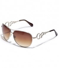G by GUESS Women's Metal Rim Aviator Sunglasses, GOLD G by GUESS Women's Metal Rim Aviator Sunglasses, GOLD