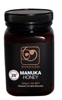 Watson & Son Premium Manuka Honey 20+ Certified Manuka, 17.6oz Bottle (500g) Watson & Son Premium Manuka Honey 20+ Certified Manuka, 17.6oz Bottle (500g)