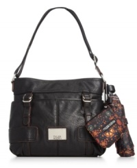 Up for an adventure? Start off in style with this Andes shoulder bag from Tyler Rodan. Outfitted with a sturdy adjustable strap, plenty of pockets and secure zip-top closure, it includes a complimentary coin purse and umbrella. Up for an adventure? Start off in style with this Andes shoulder bag from Tyler Rodan. Outfitted with a sturdy adjustable strap, plenty of pockets and secure zip-top closure, it includes a complimentary coin purse and umbrella.