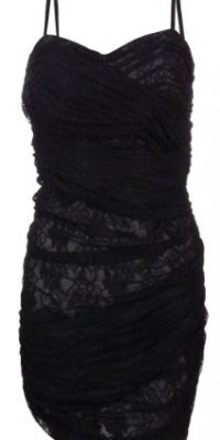 Marc New York Andrew Marc Draped Lace Dress (8, Black) Marc New York Andrew Marc Draped Lace Dress (8, Black)