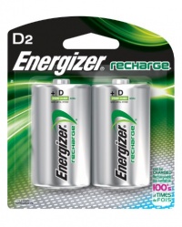 Energizer Rechargeable Batteries, D, 2-Count Energizer Rechargeable Batteries, D, 2-Count