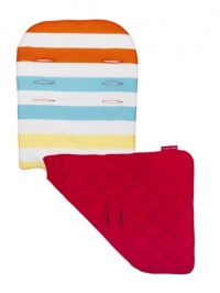 Maclaren Reversible Seat Liner, Sunrise Multi/Scarlet Maclaren Reversible Seat Liner, Sunrise Multi/Scarlet