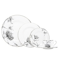 This stylish platinum-banded pattern features charcoal-like florals that decorate the rim and interior of each piece. Inspired by the designs found in an artist's sketchbook, Floral Illustrations serves as the perfect canvas for any meal. This stylish platinum-banded pattern features charcoal-like florals that decorate the rim and interior of each piece. Inspired by the designs found in an artist's sketchbook, Floral Illustrations serves as the perfect canvas for any meal.