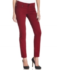 Colored jeans are now a fashion staple! Pick up this petite version from Seven7 for its flattering skinny fit and charming array of colors. Colored jeans are now a fashion staple! Pick up this petite version from Seven7 for its flattering skinny fit and charming array of colors.