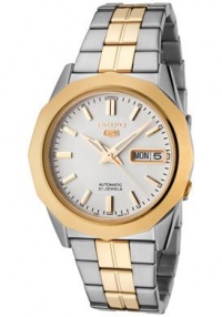 Seiko Men's SNKG84 Seiko 5 Automatic White Dial Two-Tone Stainless Steel Watch Seiko Men's SNKG84 Seiko 5 Automatic White Dial Two-Tone Stainless Steel Watch