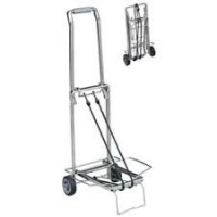 Sparco Compact Luggage Cart, Easy-Grip Handle, Flip-Out Support Platform, 150 lb. Capacity, Chrome Sparco Compact Luggage Cart, Easy-Grip Handle, Flip-Out Support Platform, 150 lb. Capacity, Chrome