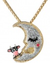 Betsey Johnson Classic Boost Moon Pendant Necklace, 19