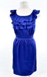Tibi Peacock Silk Ruffled Sheath Dress Tibi Peacock Silk Ruffled Sheath Dress