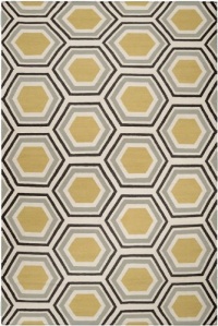Surya Fallon Jill Rosenwald Honeycomb Flatweave Area Rug, 3-Feet 6-Inch by 5-Feet 6-Inch, Light Blue/Black/Cream/Yellow Surya Fallon Jill Rosenwald Honeycomb Flatweave Area Rug, 3-Feet 6-Inch by 5-Feet 6-Inch, Light Blue/Black/Cream/Yellow