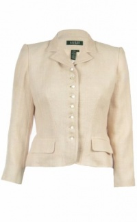 Lauren by Ralph Lauren Linen Tweed Blazer Parfait Pink Petite Lauren by Ralph Lauren Linen Tweed Blazer Parfait Pink Petite