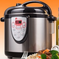 Secura 6-in-1 Electric Pressure Cooker 6qt, 18/10 Stainless Steel Cooking Pot, Pressure Cooker, Slow Cooker, Steamer, Rice Cooker, Browning/Sauté, Soup Maker Secura 6-in-1 Electric Pressure Cooker 6qt, 18/10 Stainless Steel Cooking Pot, Pressure Cooker, Slow Cooker, Steamer, Rice Cooker, Browning/Sauté, Soup Maker