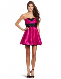 Trixxi Juniors Taffeta Dress, Fuchsia, 9 Trixxi Juniors Taffeta Dress, Fuchsia, 9