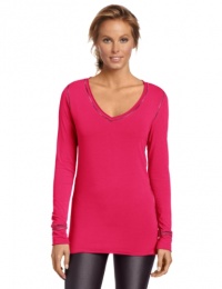 Calvin Klein Performance Women's Long Sleeve V-Neck Tee, Blossom, Small