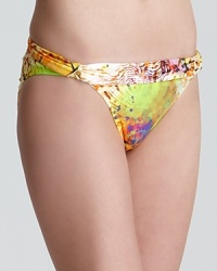 Get wild with PilyQ's abstract animal printed bikini, dressed up with polished, gold-tone hardware. Get wild with PilyQ's abstract animal printed bikini, dressed up with polished, gold-tone hardware.