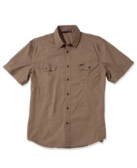 Take the short-cut. Classic style will be easy to come by with this button-front shirt from Girbaud.