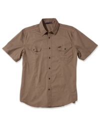 Take the short-cut. Classic style will be easy to come by with this button-front shirt from Girbaud. Take the short-cut. Classic style will be easy to come by with this button-front shirt from Girbaud.