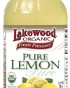 Lakewood Organic PURE Lemon Juice, 12.5-Ounce Bottles (Pack of 12)