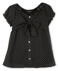 On the spot. The sweet polka dots on this breezy top from BCX will put her right in the center of her own style spotlight. On the spot. The sweet polka dots on this breezy top from BCX will put her right in the center of her own style spotlight.