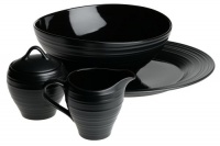 Mikasa Swirl Black 5-Piece Serving Set Mikasa Swirl Black 5-Piece Serving Set