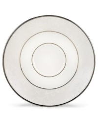 Pure opulence. Posh opalescence. This classically designed line of Lenox dinnerware and dishes is accented by a platinum rim and a delicate flourish of vine-like, white-on-white imprints with raised, iridescent enamel dots. Great gift for a housewarming, wedding or yourself. Pure opulence. Posh opalescence. This classically designed line of Lenox dinnerware and dishes is accented by a platinum rim and a delicate flourish of vine-like, white-on-white imprints with raised, iridescent enamel dots. Great gift for a housewarming, wedding or yourself.
