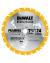 DEWALT DW3178 Series 20 7-1/4-Inch 24 Tooth ATB Thin Kerf Framing Saw Blade with 5/8-Inch and Diamond Knockout Arbor