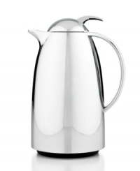 See for yourself-this sharp accent dresses up (& heats up) everything from brunch to tea time with a stunning mirrored exterior. The thermal design holds 1 liter of your liquid of choice and keeps it at the perfect-hot or cold-temperature until you're ready to pour! See for yourself-this sharp accent dresses up (& heats up) everything from brunch to tea time with a stunning mirrored exterior. The thermal design holds 1 liter of your liquid of choice and keeps it at the perfect-hot or cold-temperature until you're ready to pour!