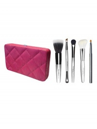 This perfectly portable collection features a must-have selection of Trish's luxury brushes, each precision shaped to deliver an effortlessly beautiful makeup application, from the look of airbrushed Even Skin and facial contours to your perfectly defined and shaded eye. This perfectly portable collection features a must-have selection of Trish's luxury brushes, each precision shaped to deliver an effortlessly beautiful makeup application, from the look of airbrushed Even Skin and facial contours to your perfectly defined and shaded eye.