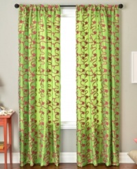 Captivating charm. The Bliss window panel from Softline outfits any room with graceful whimsy. A swirling ribbon applique upon this light window panel makes it stand out as an effortless update filled with beautiful texture. Captivating charm. The Bliss window panel from Softline outfits any room with graceful whimsy. A swirling ribbon applique upon this light window panel makes it stand out as an effortless update filled with beautiful texture.