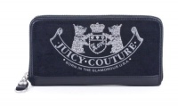 Juicy Couture Old School Scottie Bling Black Zip Clutch Wallet Juicy Couture Old School Scottie Bling Black Zip Clutch Wallet