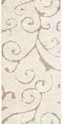 Safavieh Florida Shag Collection SG455-1113 Cream and Beige Shag Area Runner, 2-Feet 3-Inch by 7-Feet Safavieh Florida Shag Collection SG455-1113 Cream and Beige Shag Area Runner, 2-Feet 3-Inch by 7-Feet