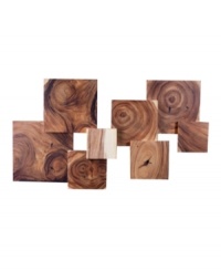 The new wood paneling. Squares of richly knotted and grained wood are pieced together in this intriguing three-dimensional wall decor from Phillips Collection. The new wood paneling. Squares of richly knotted and grained wood are pieced together in this intriguing three-dimensional wall decor from Phillips Collection.