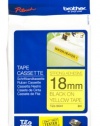 Brother Laminated Tape, Retail Packaging, 3/4 Inch, Black on Yellow (TZeS641) - Retail Packaging