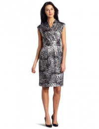 Jones New York Women's Faux Wrap Dress Jones New York Women's Faux Wrap Dress