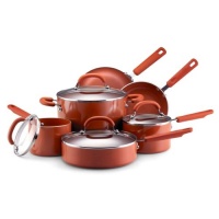 Earth Pan II by Farberware 10-Piece Nonstick Cookware Set, Terra Cotta Earth Pan II by Farberware 10-Piece Nonstick Cookware Set, Terra Cotta