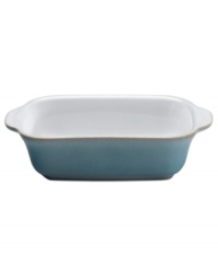 Lasting durability with handmade charm from Denby dinnerware. Dishes, like this rectangular baker, are made from sturdy stoneware and hand painted to mix and match with other Azure patterns for a look unique to your table. Lasting durability with handmade charm from Denby dinnerware. Dishes, like this rectangular baker, are made from sturdy stoneware and hand painted to mix and match with other Azure patterns for a look unique to your table.