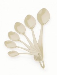 BlissHome Nigella Lawson's Living Kitchen Melamine Measuring Spoons, Cream, Set of 6 BlissHome Nigella Lawson's Living Kitchen Melamine Measuring Spoons, Cream, Set of 6